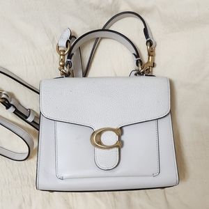 Coach Tabby Top Handle 20 Satchel in Chalk
